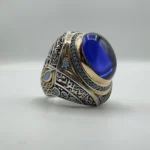 Blue Agate & Hematite Bracelet – Unisex Jewelry