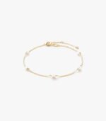 Gold Pearl Station Bracelet